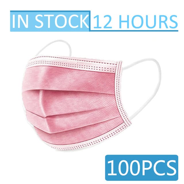 10-100pcs Disposable Face Mouth Masks 3-Layer Filter Anti Dust Smog Earloop Breathable Gauze Mascarilla Black Mascaras Masque
