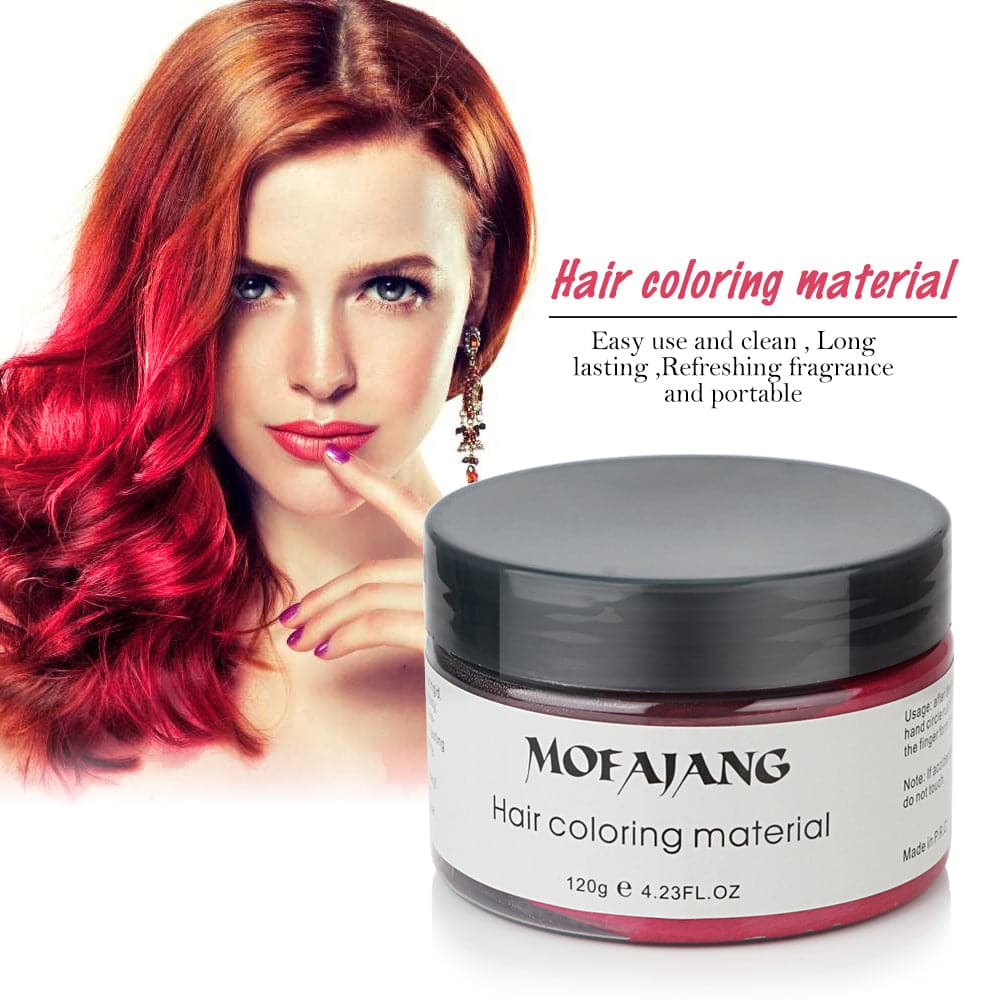 Seven Colors Hair Color Wax Hair Dye Temporary Disposable Hair Chalk Paste Creme Modeling Easy Wash