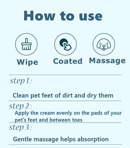 Pet Paw Cream for Dog and Cat Paws Dry Moist Foot Pad Care