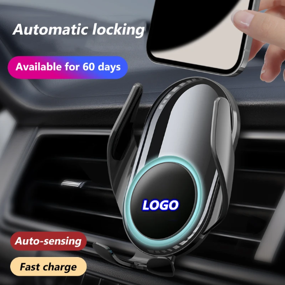 Custom Logo Car QI Wireless Charging Phone Holder