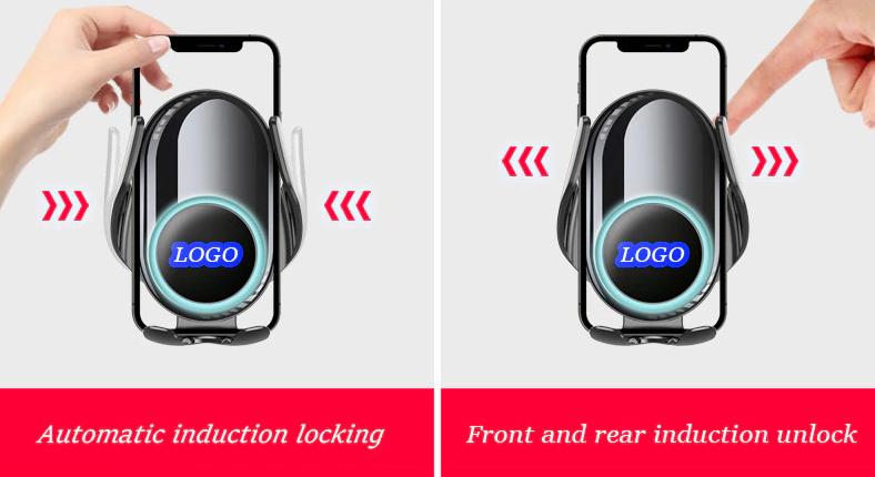 Custom Logo Car QI Wireless Charging Phone Holder