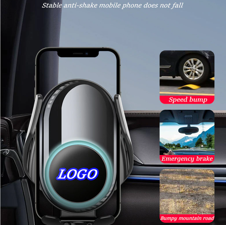 Custom Logo Car QI Wireless Charging Phone Holder