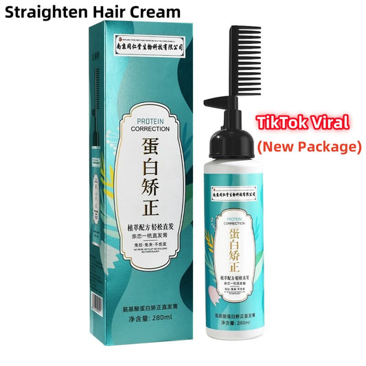 Hair Straightening Cream for Both Men and Women No Need to Clip or Straighten