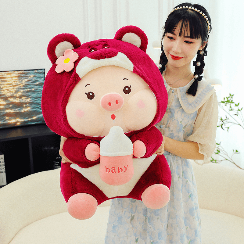 Transformation Pig Doll Plush Toy Ragdoll Child Companion Doll Birthday Gift