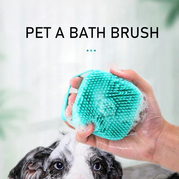 Pet Dog Massage Shampoo Brush Cat Comb Grooming Scrubber Brush for Bathing Short Hair Soft Silicone Brushes Cleaning Accessories