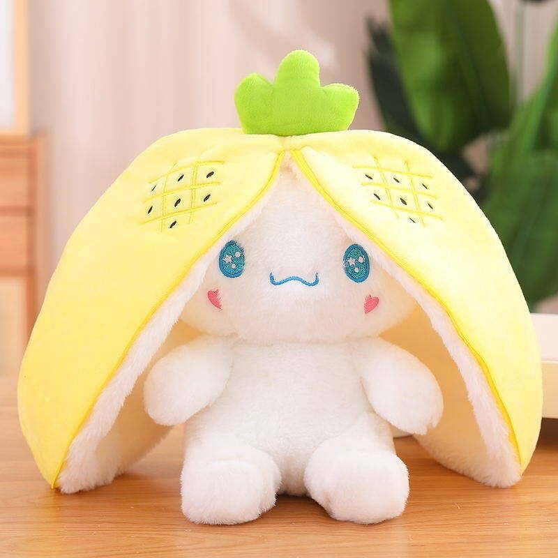 Cute Rabbit Hide-and-Seek Plushie Strawberry Carrot Plush Toy