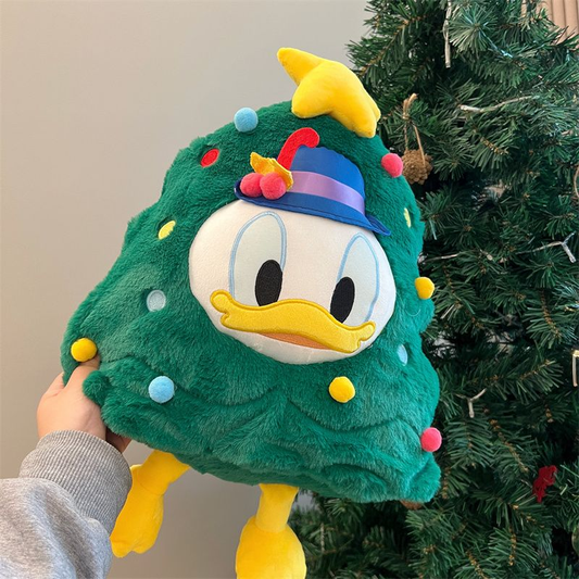 Adorable Donald Duck Christmas Tree Plush Pillow - Perfect Birthday Present for Kids & Girls