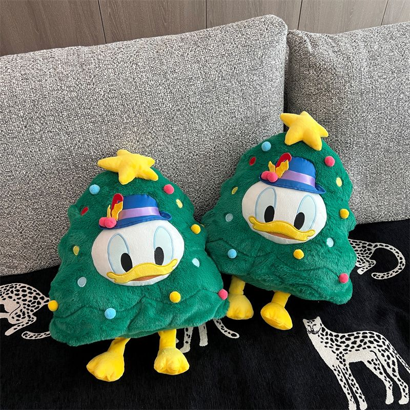 Adorable Donald Duck Christmas Tree Plush Pillow - Perfect Birthday Present for Kids & Girls