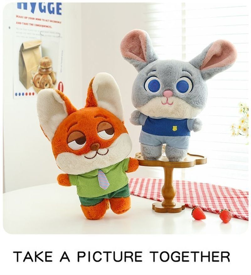 Zootopia Nick Wilde & Judy Hopps Plush Toys - Cute Stuffed Animals for Birthday