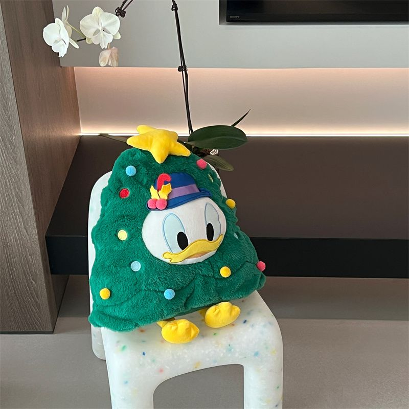 Adorable Donald Duck Christmas Tree Plush Pillow - Perfect Birthday Present for Kids & Girls
