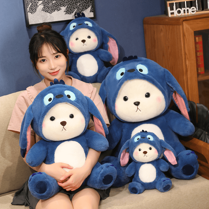Cute Blue Bear doll girl birthday gift Sleeping Rest Hug