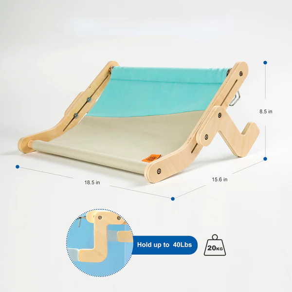 Hot Selling Hammock Sturdy Cat Window Perch Wooden Assembly Hanging Bed Cotton Canvas Easy Washable Multi-Ply Plywood Pets Bed