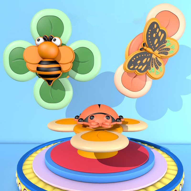 Cartoon Car Windows Sucker Spinning Spinner Toy