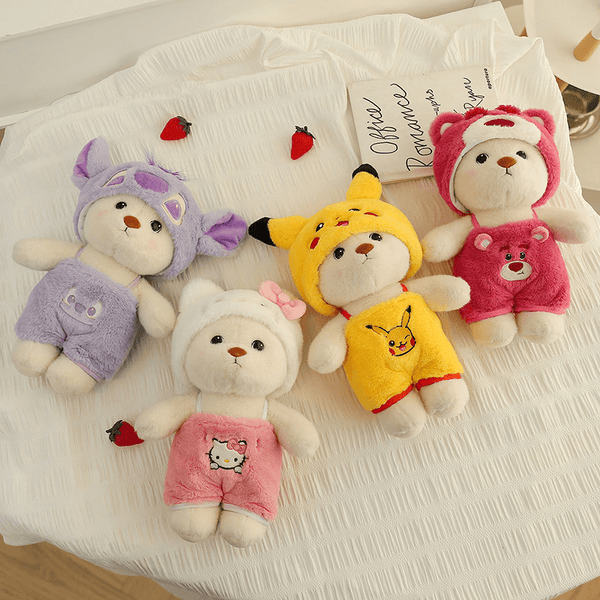 Transformed Bear Plush Toy Stuffed Animals Soft Kids Babys Toys