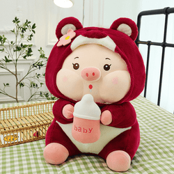 Strawberry Pig Doll Plush Toy Ragdoll Child Companion Doll Birthday Gift