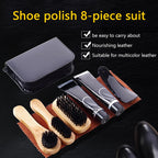 8PC Leather Shoe Shine Kit With Shine Polishing Tool