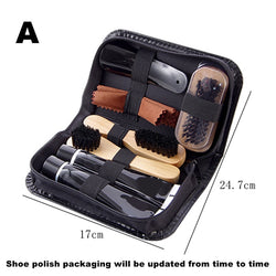 8PC Leather Shoe Shine Kit With Shine Polishing Tool