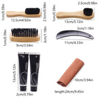 8PC Leather Shoe Shine Kit With Shine Polishing Tool