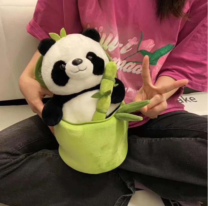 Panda In A Bamboo Plush