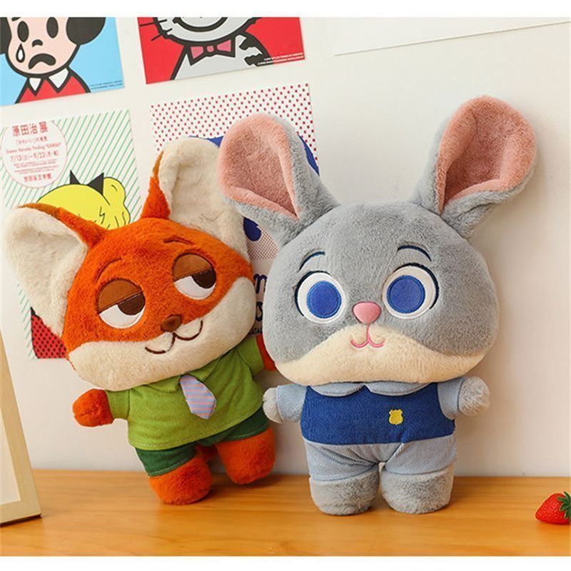 Zootopia Nick Wilde & Judy Hopps Plush Toys - Cute Stuffed Animals for Birthday
