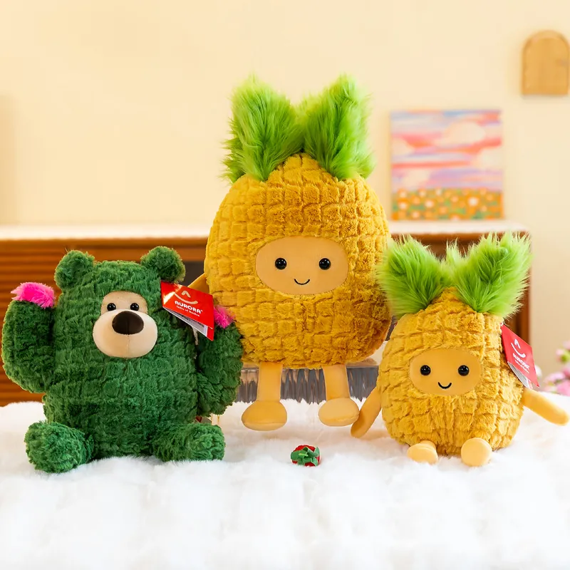 Ultra-Soft Cute Cactus Pineapple Plush Dolls - Healing Companion Toys & Lovely Gift