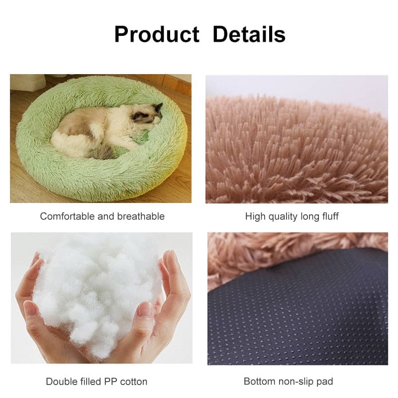 Soft Plush Cat Bed Mat Pet Warm Basket Cushion Cats House Sofa Dog Pillow Lounger Kennel Accessories Products Beds For Cat