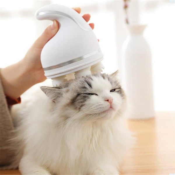 Pet Cat Dog 3D Head Massager Vibrating USB Wireless Waterproof Scalp Massager Promote Head Blood Circulation Health Care Tools