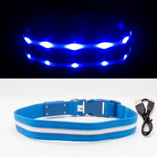 IPX7 Waterproof LED Dog Collar Christmas USB Charging Collar For Dogs Puppies Anti-Lost lead Pet Products Dog Accessories