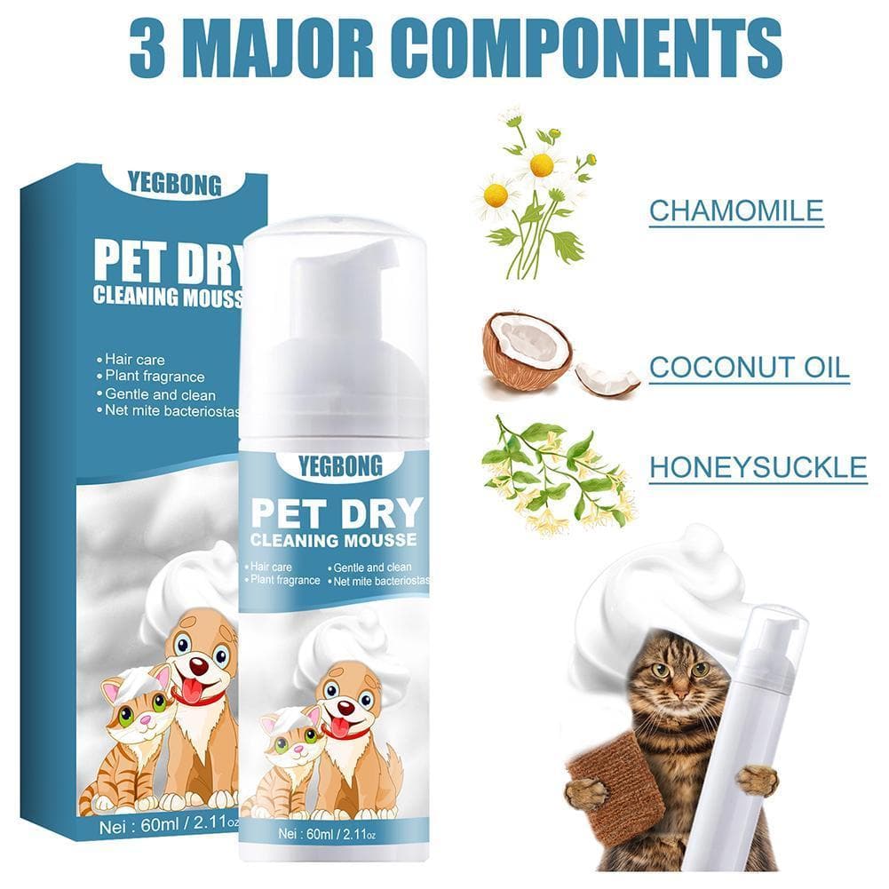 60ml Pet Cleaning Shampoo Dog Shower Gel Cleaning Foam Cat Puppy Bath Cleaning Gel