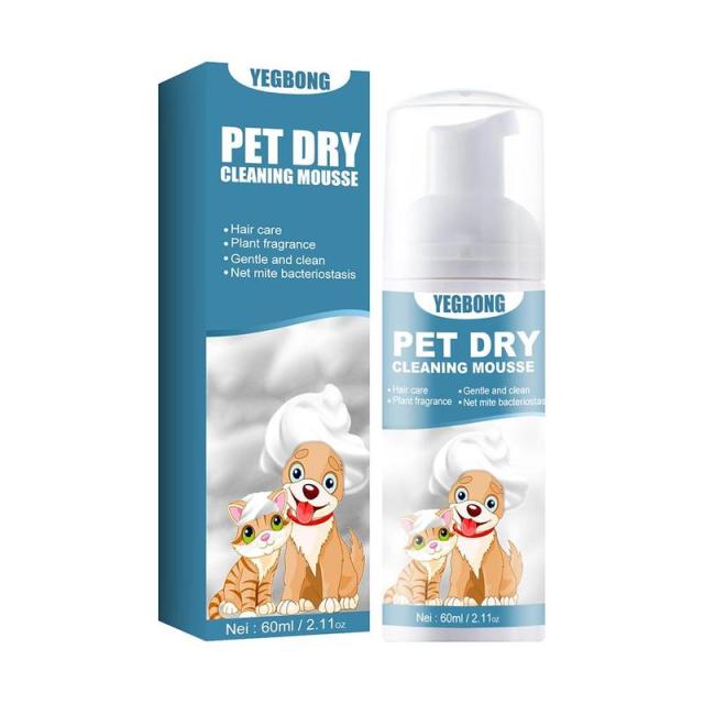 60ml Pet Cleaning Shampoo Dog Shower Gel Cleaning Foam Cat Puppy Bath Cleaning Gel