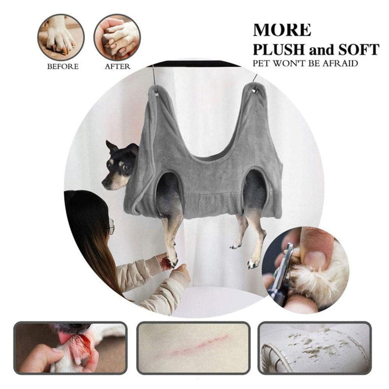 Soft Dog Cat Hammock Helper Harness Small Medium Dogs Cats Restraint Bag Convenient Pet Grooming Tool for Bathing Nail Trimming