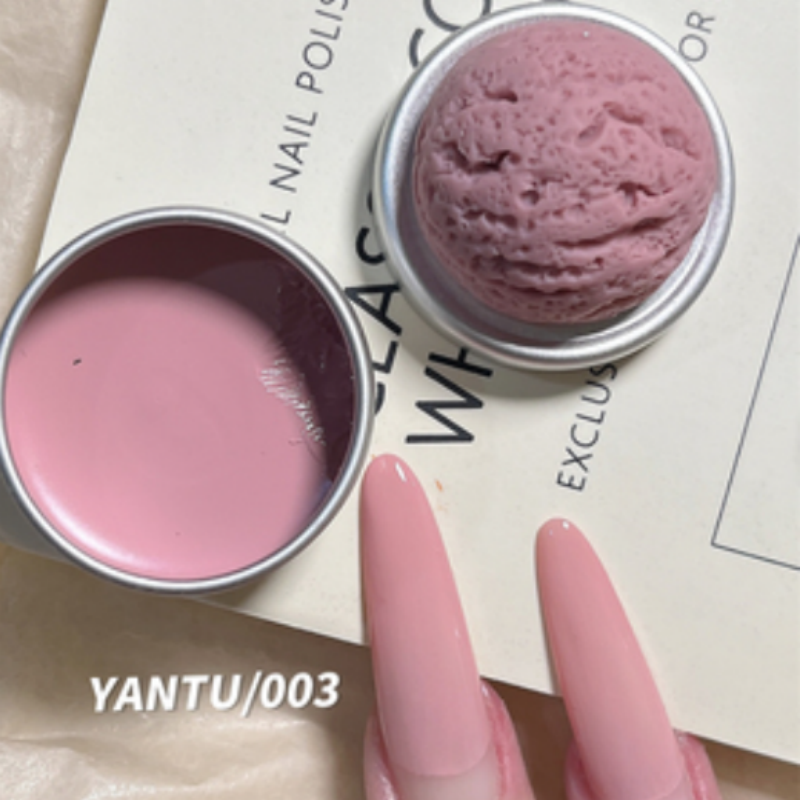 26 Color Nail Polish Glue Solid Ice Cream Can Glue Flower Path Strawberry Latte Macarone Color