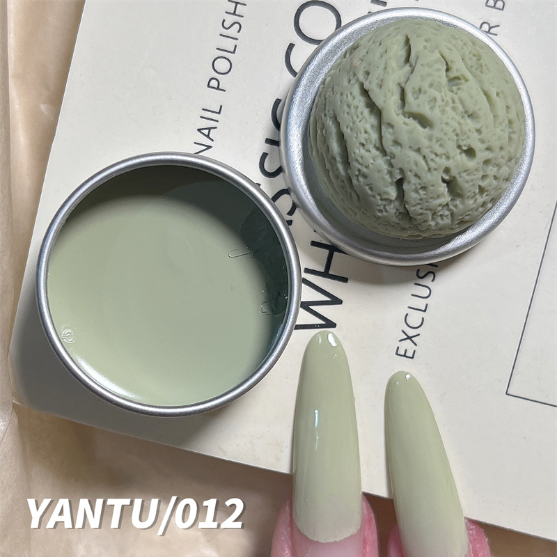 26 Color Nail Polish Glue Solid Ice Cream Can Glue Flower Path Strawberry Latte Macarone Color