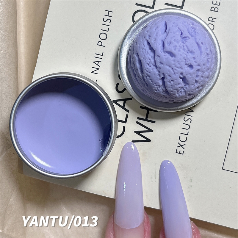 26 Color Nail Polish Glue Solid Ice Cream Can Glue Flower Path Strawberry Latte Macarone Color