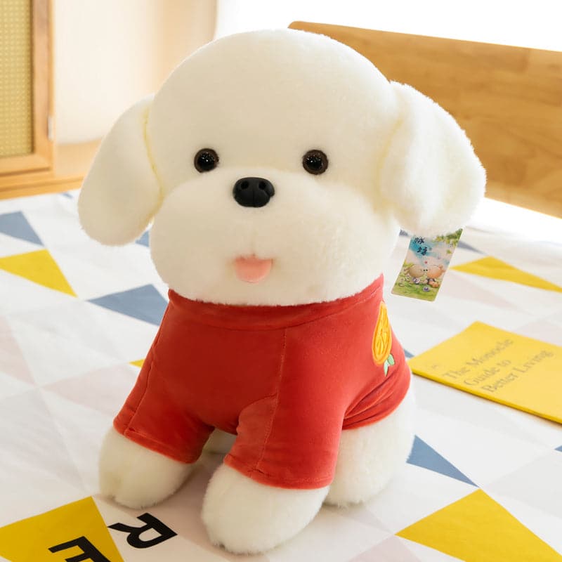 Cute Puppy Doll Plush Toy Sitting Dog Girlfriend Kids Birthday Gift