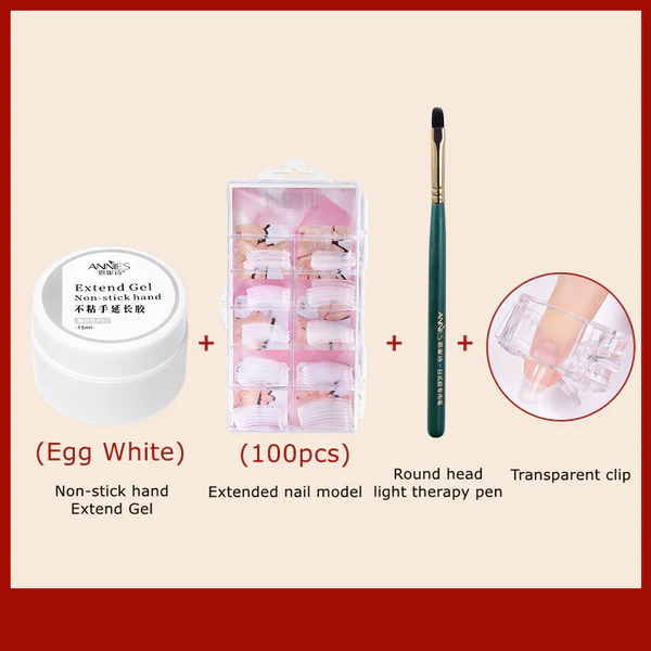 Non-stick Nail Extension Builder Gel UV Polish Glue Easy Extend