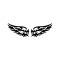 Car Stickers Angel Wings Pattern Outdoor Reflective Car Motorcycle Body Decals Window Scratch Stickers