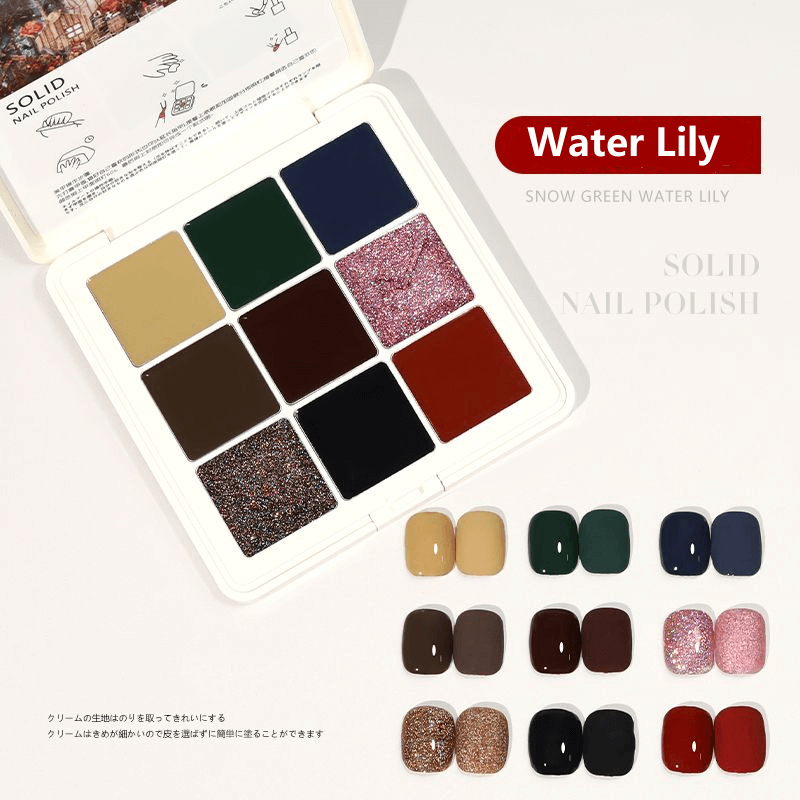 9 Colors Solid Nail Glue Polish 2023 New Cream Glue