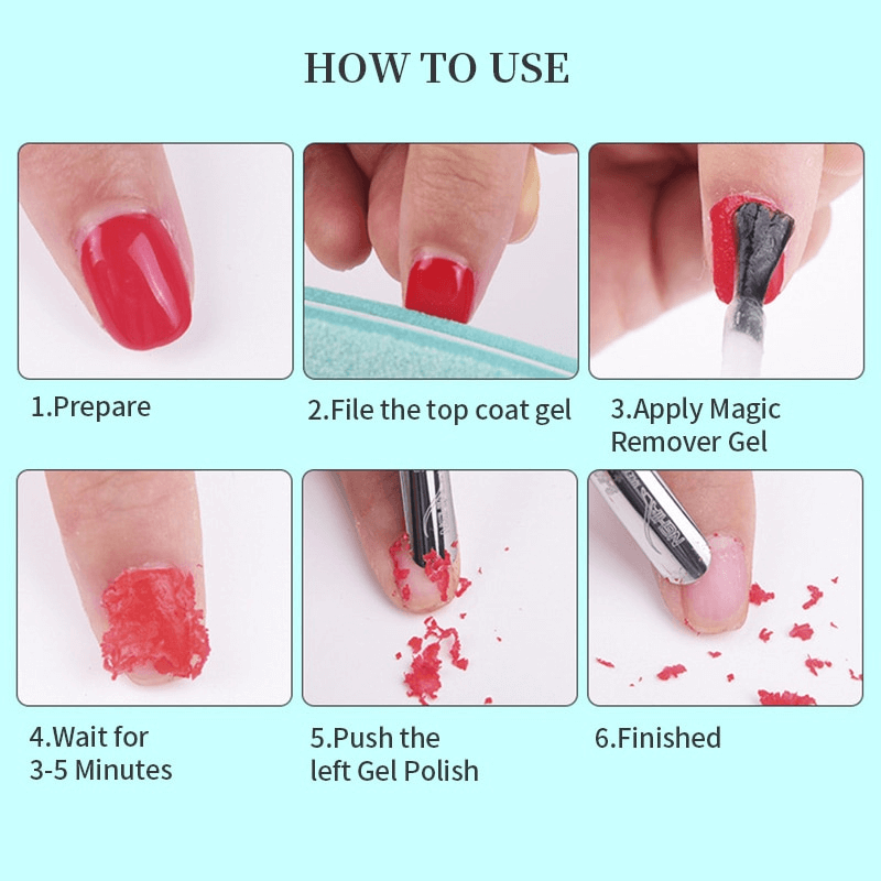 Nail Polish Remover Soak Off  Quickly Easily Magic Remover Gel