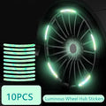 Auto Wheel Hub Reflective Colorful Luminous Tire Anti-collision Personalized Creative Motorcycle Electric Car Stickers