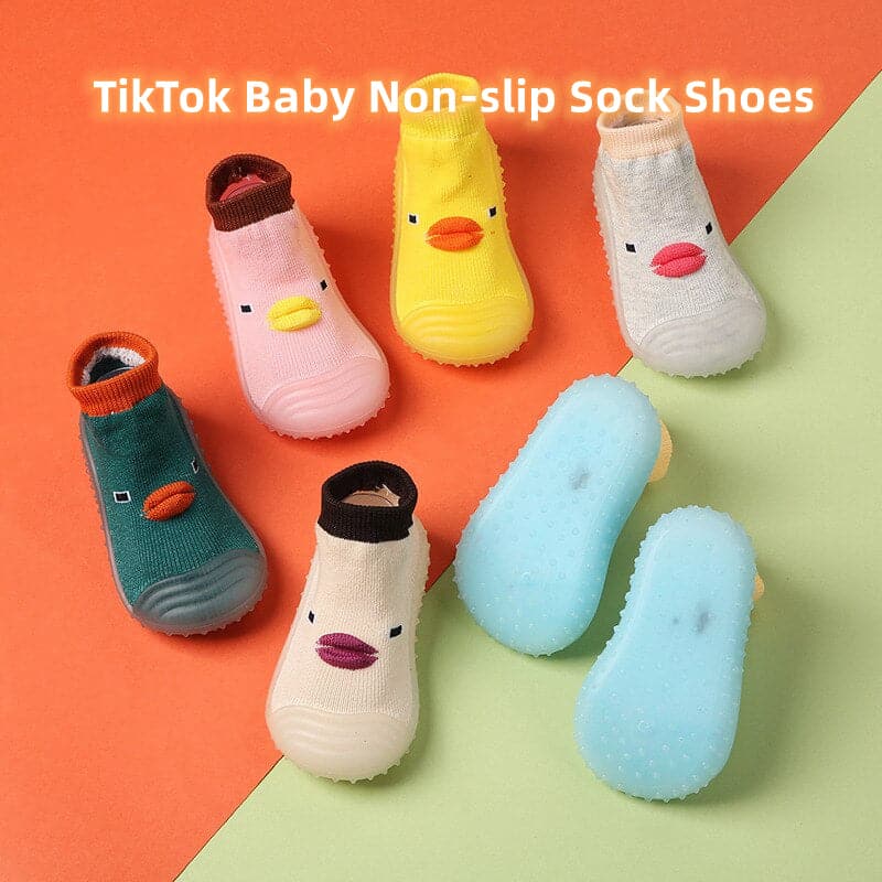 TikTok Baby Non-slip Socks Shoes Boys and Girls Cartoon Pattern Casual Shoes