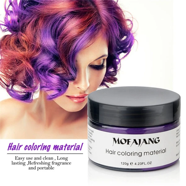 Seven Colors Hair Color Wax Hair Dye Temporary Disposable Hair Chalk Paste Creme Modeling Easy Wash