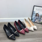 New Leather Shoes High Heels Breathable Dance Party Shoes