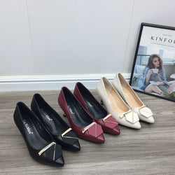 New Leather Shoes High Heels Breathable Dance Party Shoes