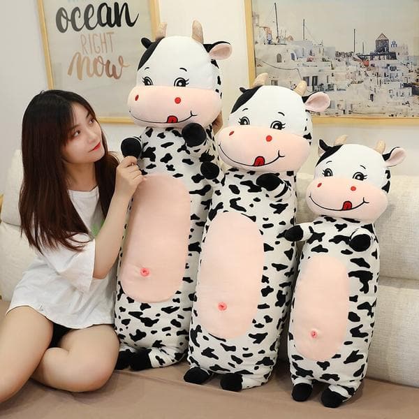 li Cute Cow Plush Stuffed Dolls Lovely Cartoons Milk Cattle Plush Toys Soft Pillow Cushion Cartoon Kid Baby Birthday Gift