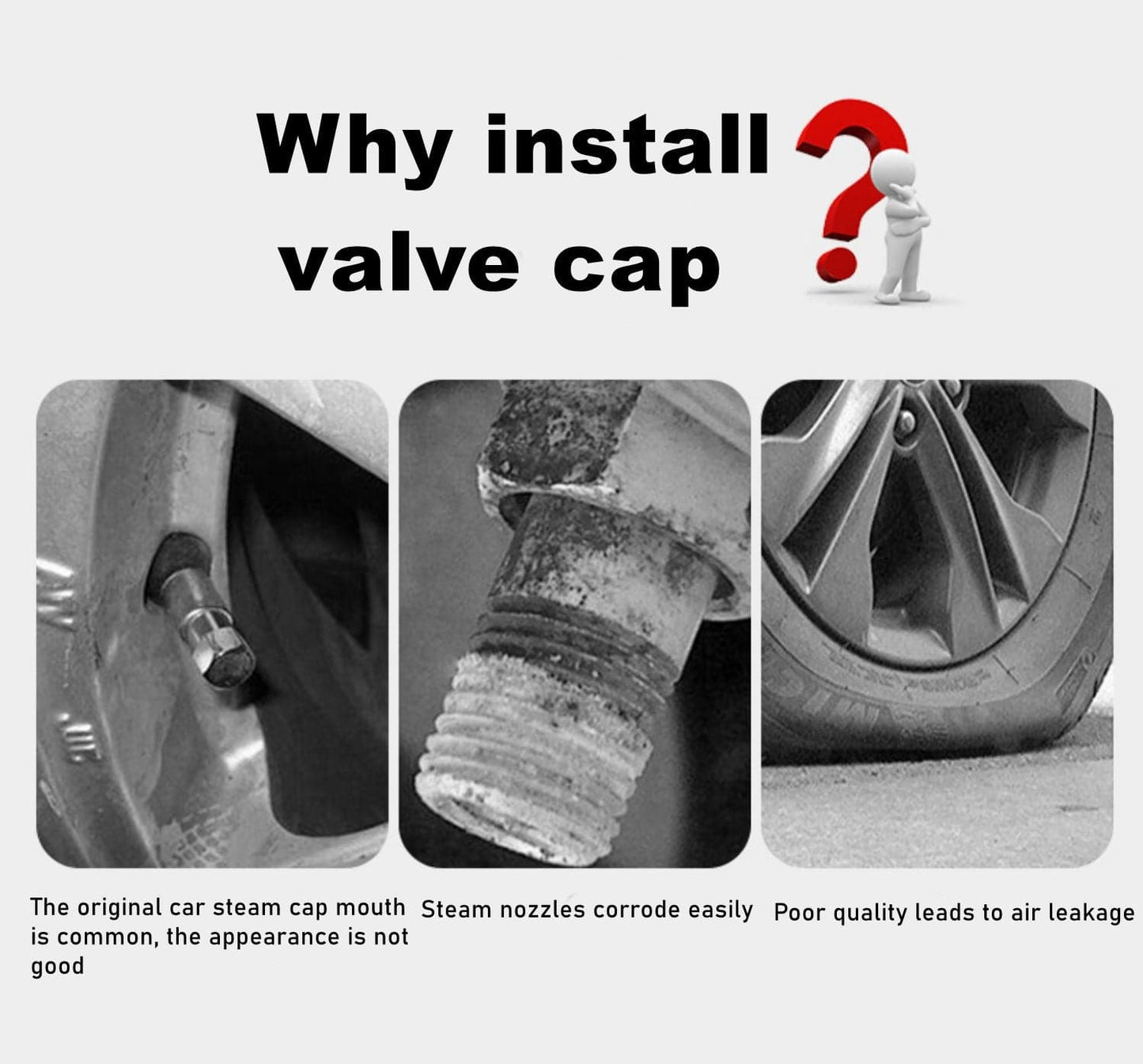 2024 New Luminous Tire Air Valve Cap Valve Core Cover