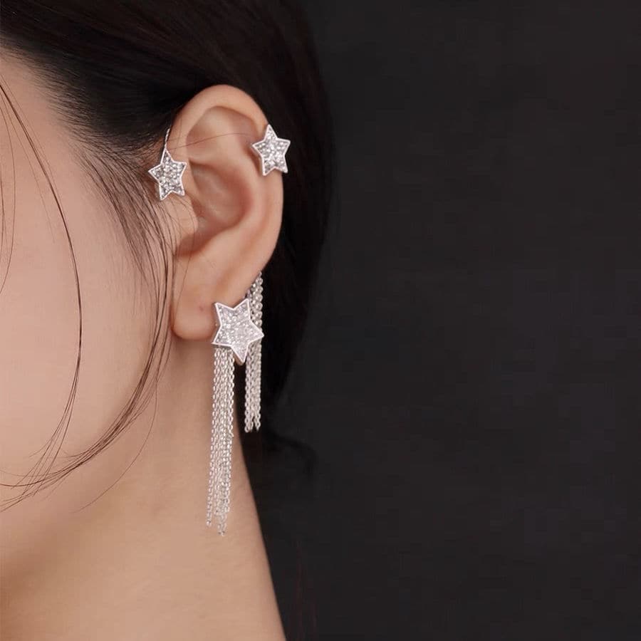 Star Tassel Earrings Sparkle Noble New Style