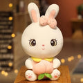 li Lovely Rabbit Holding Li Peach Plush Toy Stuffed Bow-knot Bunny Plush Doll Kids Baby Sleeping Pillow Child Gift