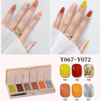 Six-Color Solid Pudding Cream Nail Gel Polish Quick Drying Solid Glue Painting Nail Varnish Solid Uv Gel Diy Nail Kit