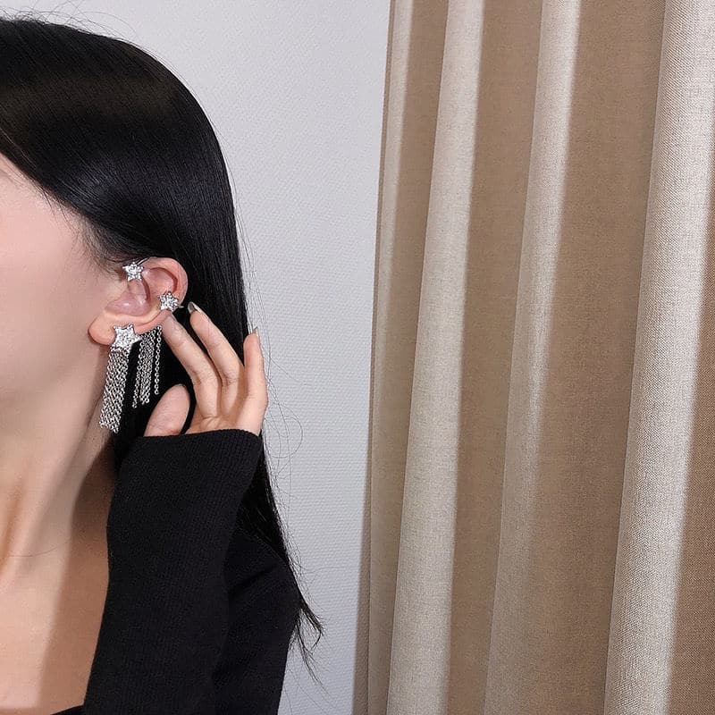 Star Tassel Earrings Sparkle Noble New Style